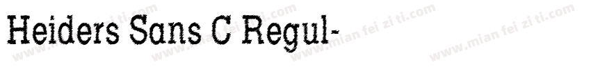 Heiders Sans C Regul字体转换